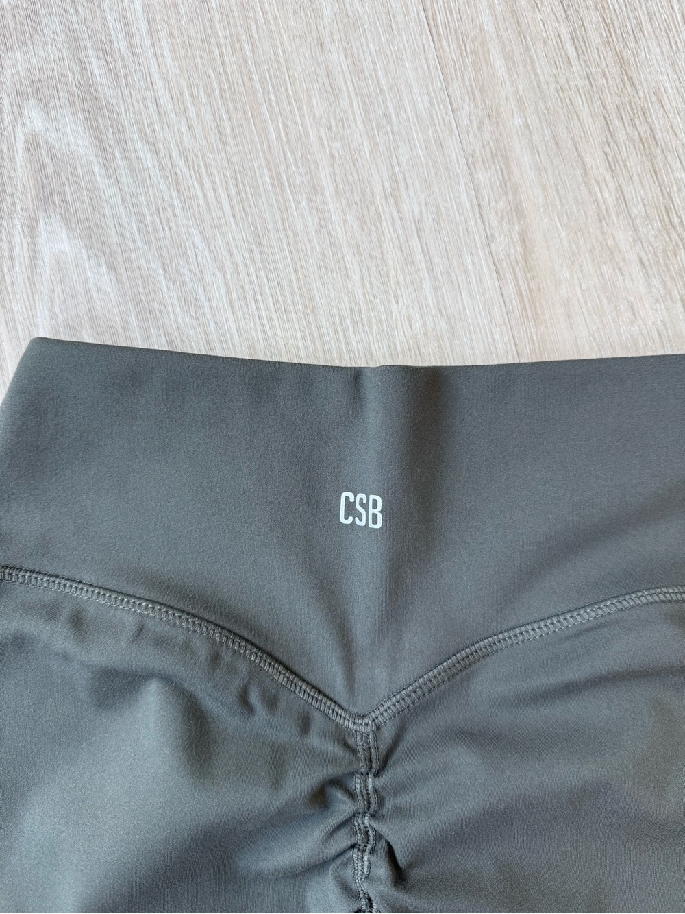 Crop Shop Boutique Serenity Invisible Scrunch Legging in Deep Olive - Picture 8 of 9